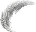 irregular rays vortex of quarter circumference circle Royalty Free Stock Photo