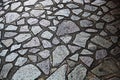 Irregular shaped stone floor Royalty Free Stock Photo