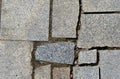 Irregular shaped stone sidewalk Royalty Free Stock Photo