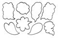 Irregular speech bubble cartoon set Royalty Free Stock Photo