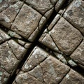 Irregular stone tiles form a pattern resembling a rustic pavement Royalty Free Stock Photo