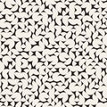 Irregular Tangled Shapes. Abstract Geometric Design. Vector Seamless Black and White Chaotic Pattern.