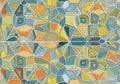 An irregular tessellation of polygons in earthy tones including Royalty Free Stock Photo