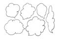 Irregular vector speech bubble cartoon set Royalty Free Stock Photo