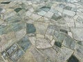 Irregularly shaped stone floor Royalty Free Stock Photo