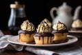 Irresistible Boston Cream Pie Cupcakes Royalty Free Stock Photo