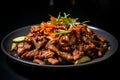 Irresistible bulgogi. delectable south korean delight featuring marinated grilled beef Royalty Free Stock Photo