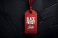 Irresistible Deals with Eye-Catching Red Tag black friday Royalty Free Stock Photo