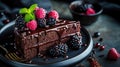Irresistibly decadent chocolate cake, delightfully amazing and delicious, Ai Generated