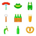 Irresponsibility icons set, cartoon style Royalty Free Stock Photo