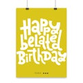 Irreverent Birthday. Poster with hand drawn vector lettering.