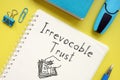 Irrevocable Trust is shown using the text Royalty Free Stock Photo