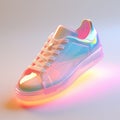 Irridescent Glass Light Up Sneakers - 3d Mockup