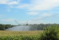 Irrigating a Corn Field Royalty Free Stock Photo