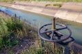 Irrigation Canal and Floodgate Royalty Free Stock Photo