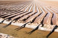 Irrigation canal & siphon tubes Royalty Free Stock Photo