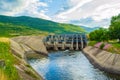 Irrigation canal summertime view Bulgaria Royalty Free Stock Photo