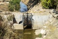 Irrigation ditch in the Ebro Delta park, Catalonia Spain Royalty Free Stock Photo