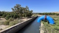 Irrigation ditch to supply water to Valencia\'s orange groves