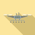 Irrigation drone icon, flat style