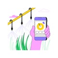 Irrigation monitoring isolated cartoon vector illustrations.