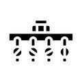 Irrigation pipeline system glyph icon vector illustration Royalty Free Stock Photo