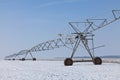 Irrigation pivot in winter