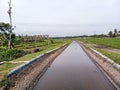 irrigation rivers and roads that are in accordance with the management of rice fields
