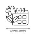 Irrigation scheduling linear icon