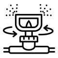 Irrigation sprinkler icon, outline style