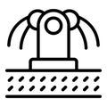 Irrigation sprinkler icon outline vector. Water drip