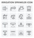 Irrigation sprinkler icon