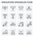 Irrigation sprinkler icon