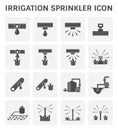 Irrigation sprinkler icon