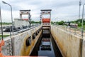 Irrigation system.Water gates. Sluice Gate Royalty Free Stock Photo