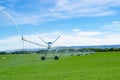 Irrigation system running on a farm in Central Otago Royalty Free Stock Photo