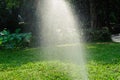 Irrigation system spray watering Royalty Free Stock Photo