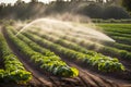 Irrigation system works in field