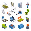 Irrigation Systems Isometric Icons Royalty Free Stock Photo