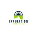 Irrigation, water canal, bridge logo Ideas. Inspiration logo design. Template Vector Illustration. Isolated On White Background