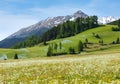 Irrigation water spouts in Summer Alps mountain