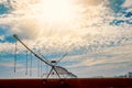 Irrigation water sprinkler Royalty Free Stock Photo