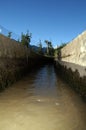 Irrigation or watering ditch Royalty Free Stock Photo
