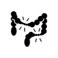 Irritable bowel syndrome black glyph icon