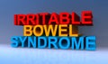 Irritable bowel syndrome on blue