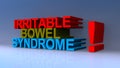 Irritable bowel syndrome on blue