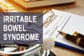 Irritable bowel syndrome IBS. Diagnosis form on table. Royalty Free Stock Photo