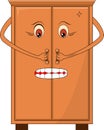 Irritated cartoon cupboard vector illustration