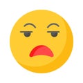 Irritated emoji vector design, ready to use and download premium vector