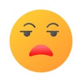 Irritated emoji vector design, ready to use and download premium vector